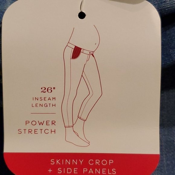 Isabel Maternity by Ingrid & Isabel Womens Blue Skinny Maternity Jeans Inseam 26 - Picture 2 of 8